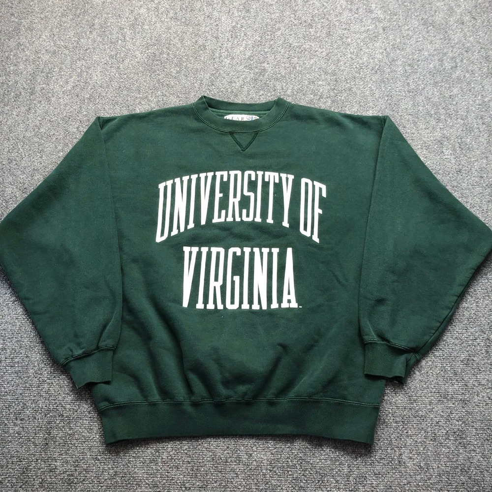 Gear For Sports University of Virginia Sweatshirt Mens Large Green Crewneck UVA